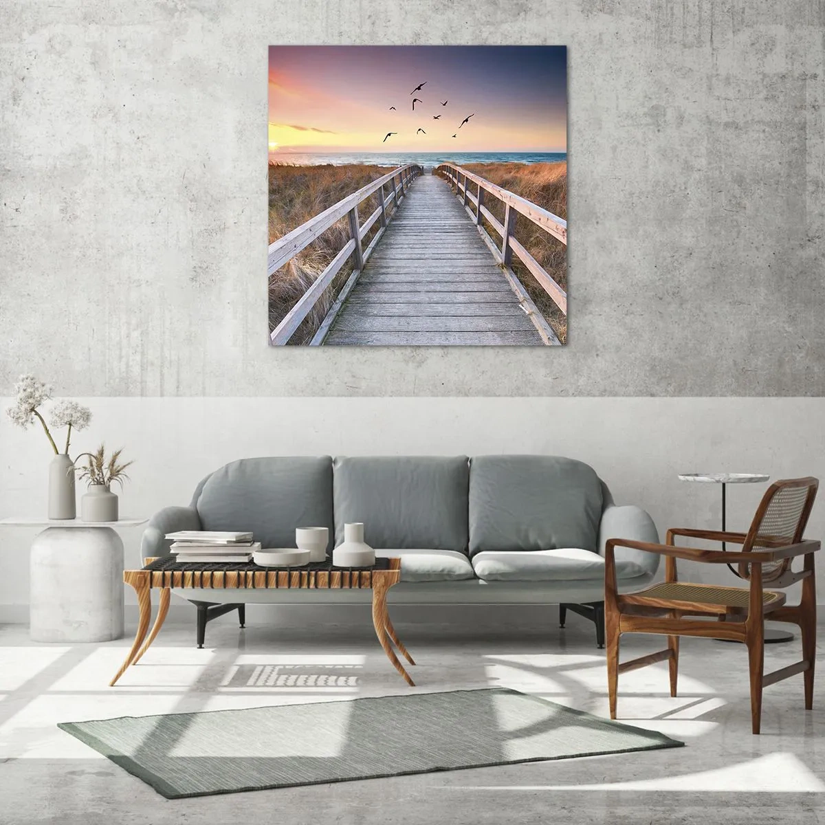 Obraz na szkle - Przestrzeń wzlotów - 70x70 cm