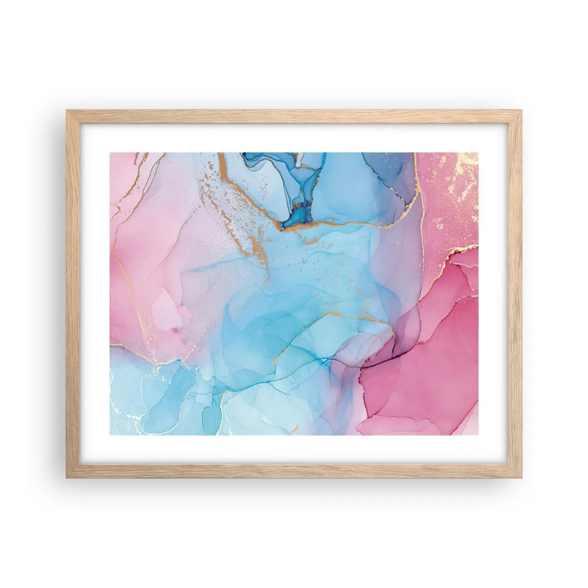 Plakat w ramie jasny dąb - Spotkanie i przenikanie - 50x40 cm