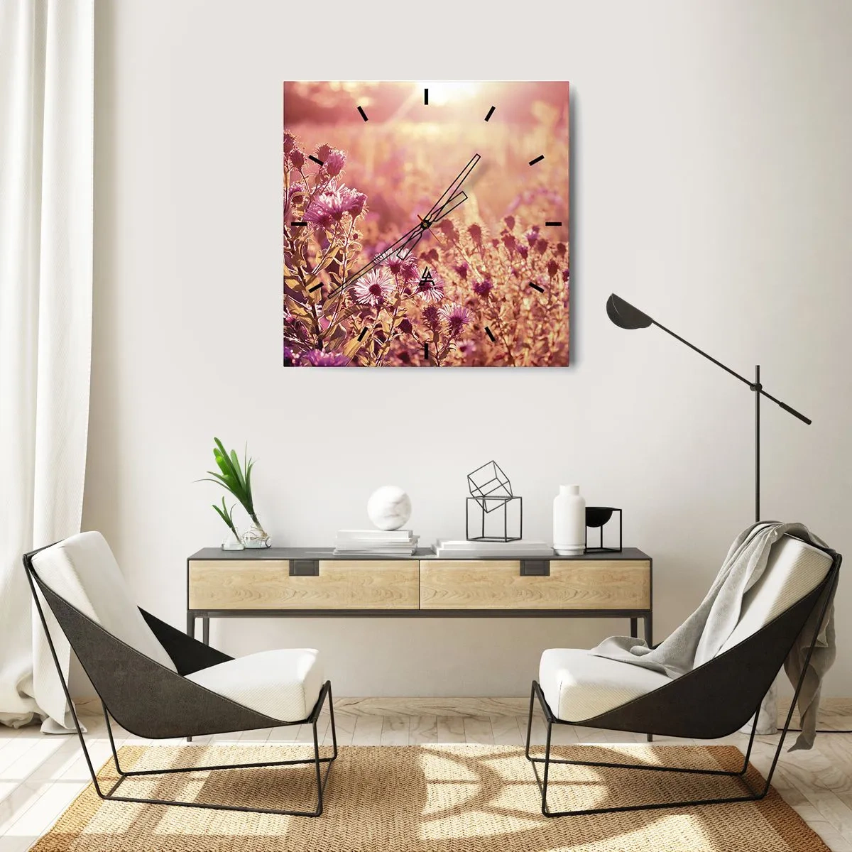 Zegar ścienny - Przed odejściem lata - 40x40 cm