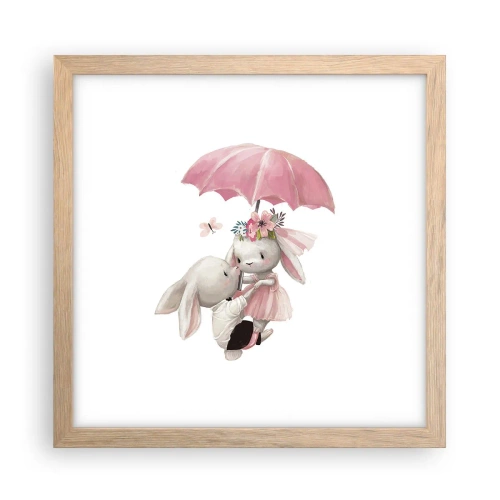 Plakat w ramie jasny dąb - To właśnie miłość - 30x30 cm