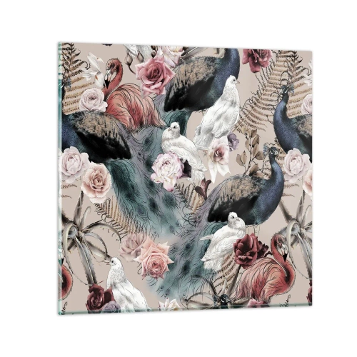 Obraz na szkle - W pałacowym ogrodzie - 30x30 cm