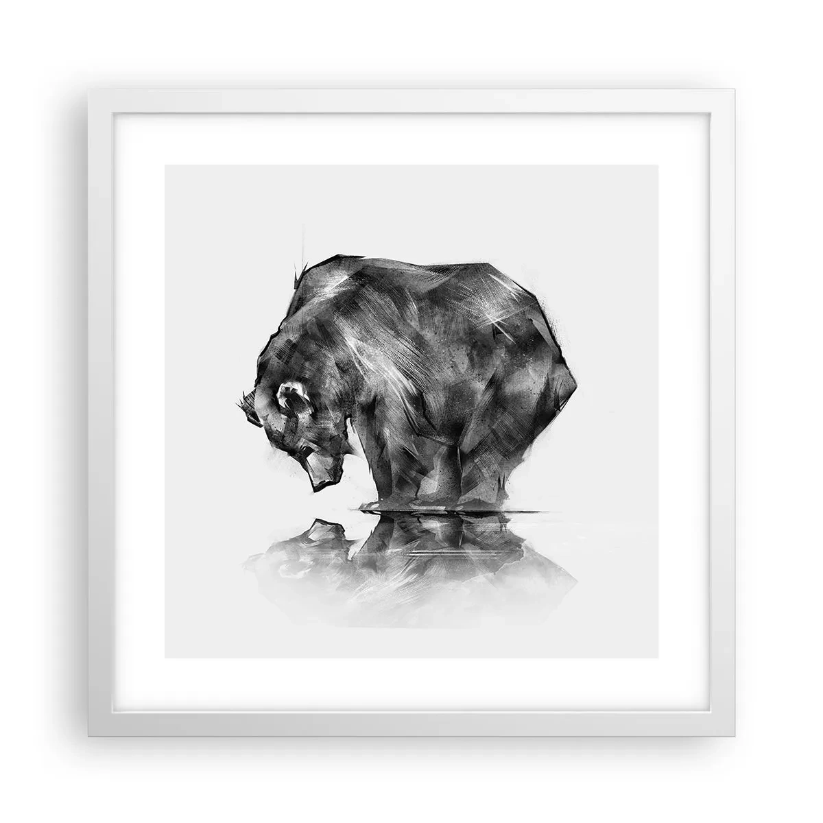 Plakat w białej ramie - Miło zobaczyć się z kimś bliskim - 40x40 cm