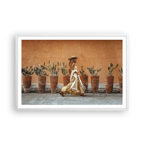 Plakat w białej ramie - W stylu hippie - 91x61 cm