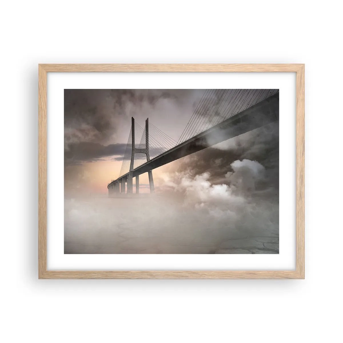 Plakat w ramie jasny dąb - Nad rzeką, której nie ma - 50x40 cm