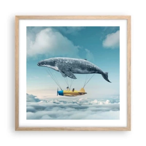 Plakat w ramie jasny dąb - Dlaczego nie? - 50x50 cm