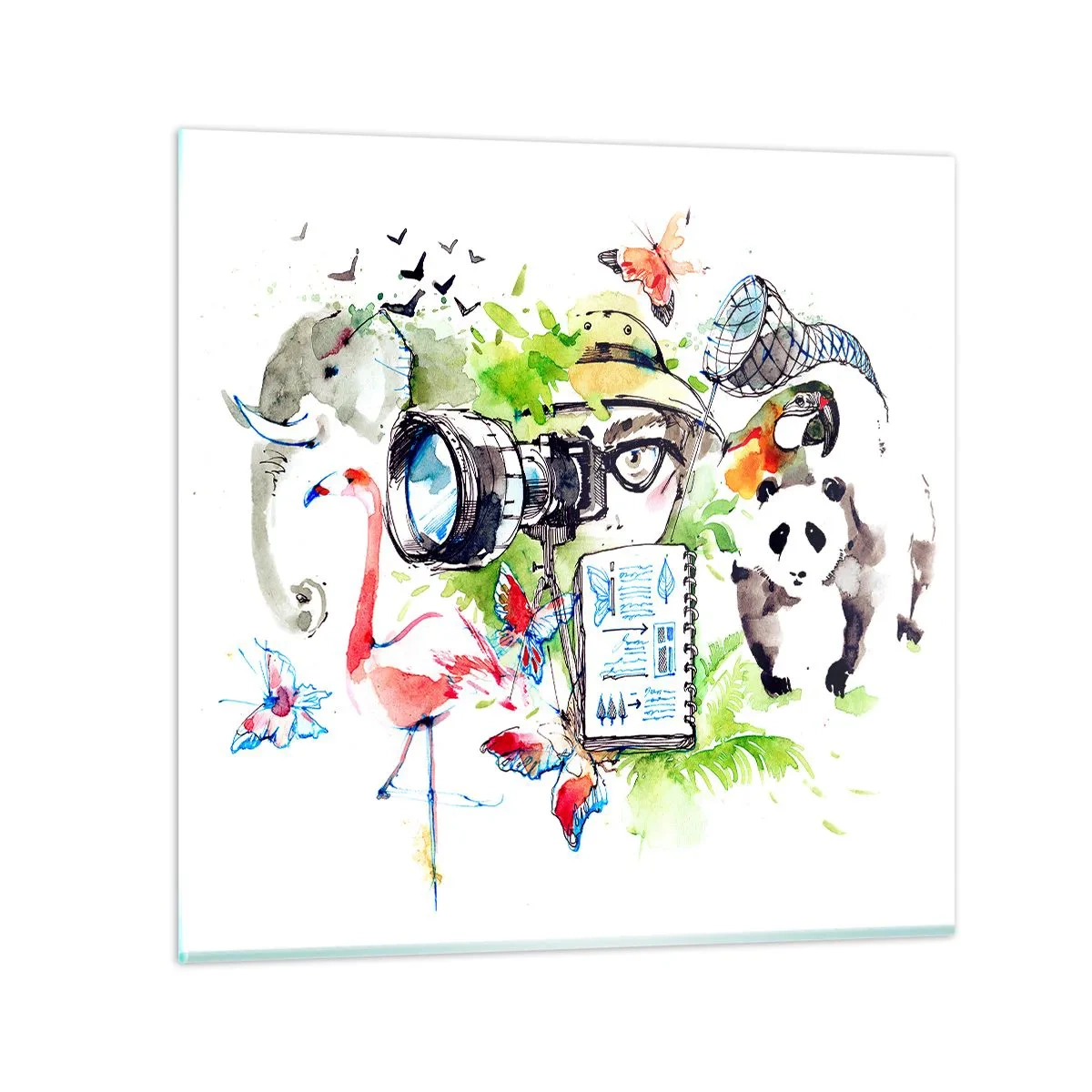 Obraz na szkle - W obiektywie podróżnika - 60x60 cm