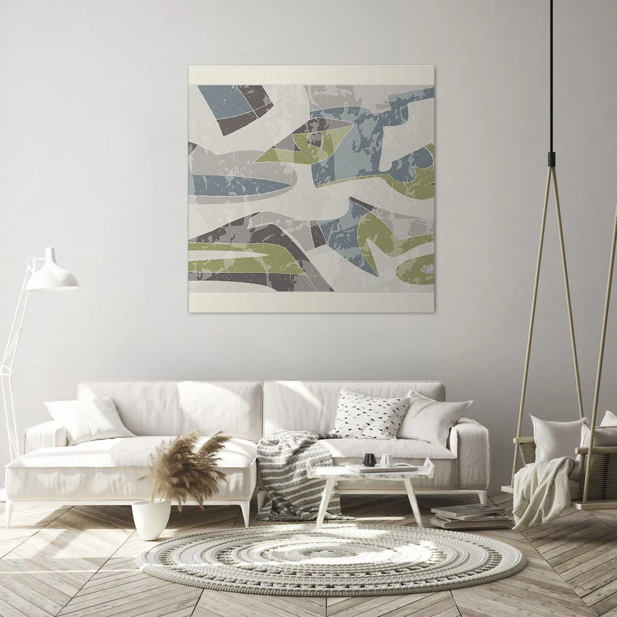 Obraz na płótnie - Kompozycja za szybą - 70x70 cm