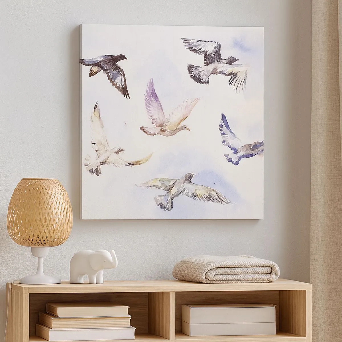 Obraz na płótnie - Wolność w szarości i błękicie - 30x30 cm