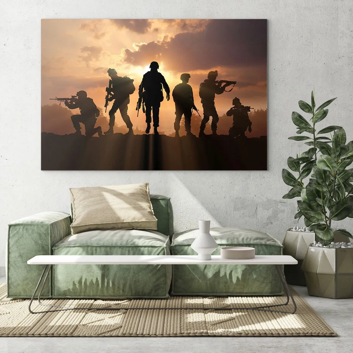 Obraz na szkle - Brothers in arms - 70x50cm - Brothers in arms - Nowoczesna dekoracja ścienna do salonu i sypialni ARTTOR