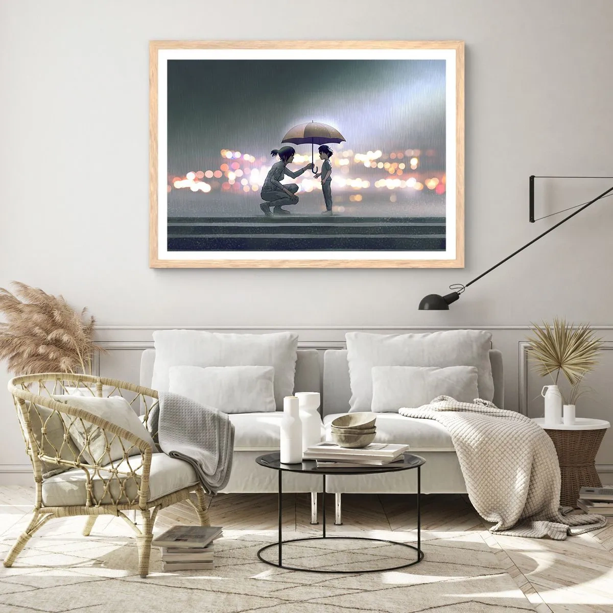 Plakat w ramie jasny dąb - I już jest wszystko dobrze - 70x50 cm