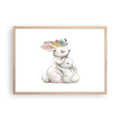 Plakat w ramie jasny dąb - Nie ma jak u mamy - 70x50 cm