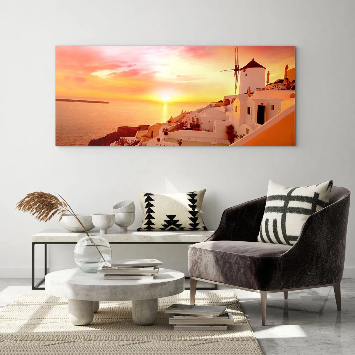 Obraz na szkle - Rozpłynąć się w bieli i złocie - 100x40 cm