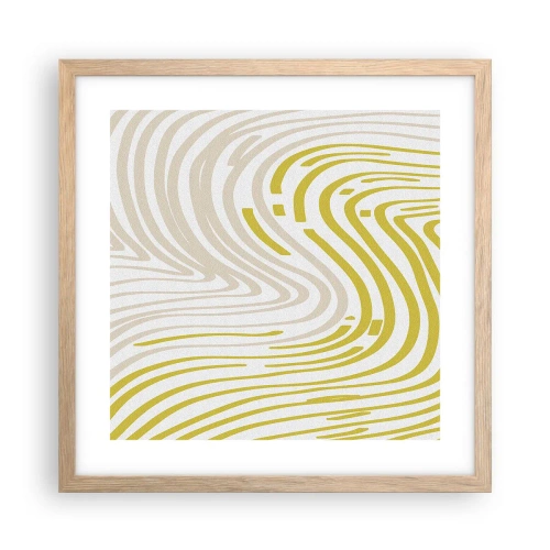 Plakat w ramie jasny dąb - Kompozycja z łagodnym ugięciem - 40x40 cm