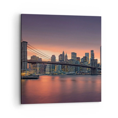 Obraz na płótnie - Zatopione w liliowej ciszy - 70x70 cm