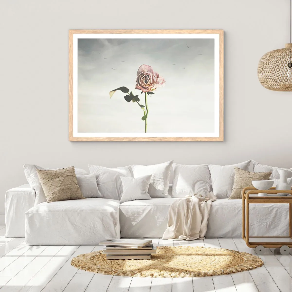 Plakat w ramie jasny dąb - Powitanie wiosny - 100x70 cm
