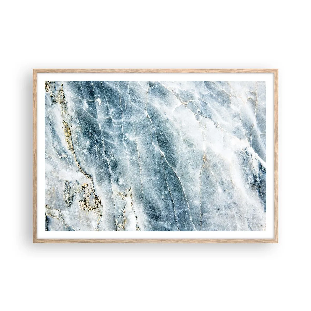 Plakat w ramie jasny dąb - Lodowy świat - 100x70 cm