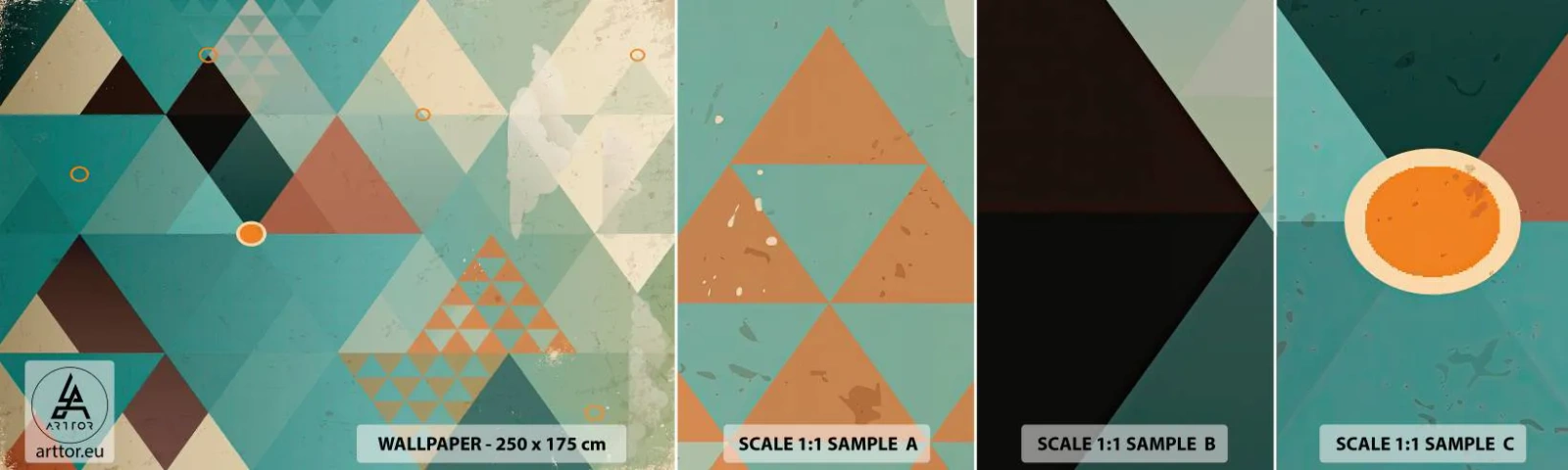 Fototapeta Próbka Samoprzylepna Deluxe Sticker - Jedność wielości, wielość jedności - Abstrakcja, Sztuka, Nowoczesny Wzór - 100x30 cm