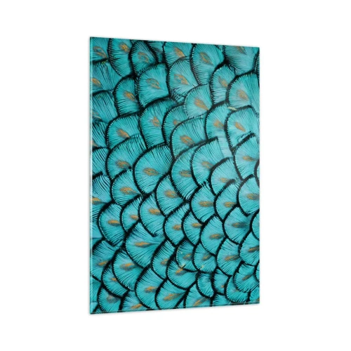 Obraz na szkle - Wielka gala piór - 80x120 cm