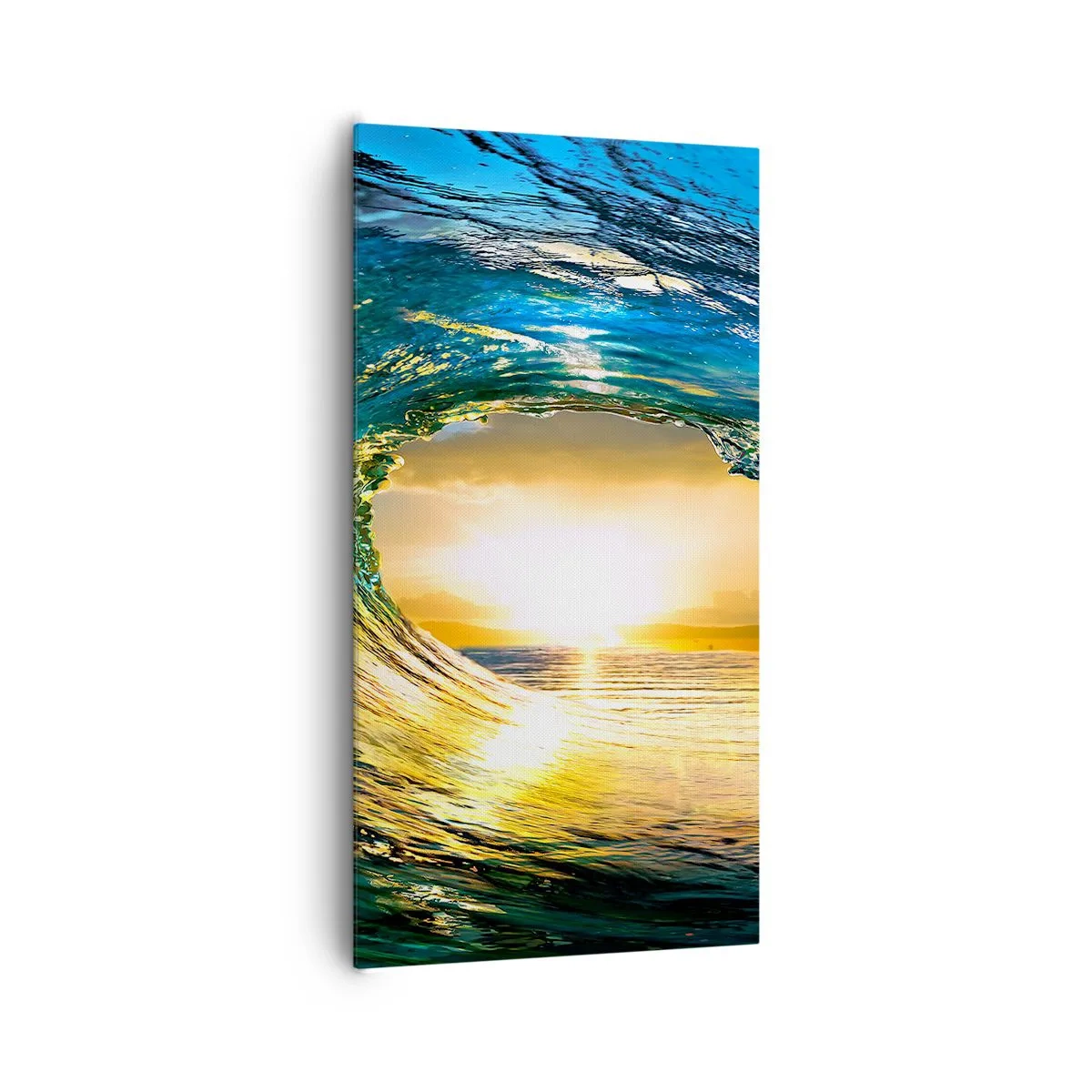 Obraz na płótnie - W szmaragdowo-złotym krysztale - 65x120 cm