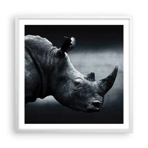 Plakat w białej ramie - Prawy profil - 60x60 cm