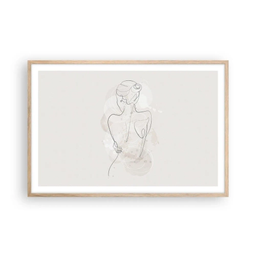 Plakat w ramie jasny dąb - Jak czuły instrument - 91x61 cm
