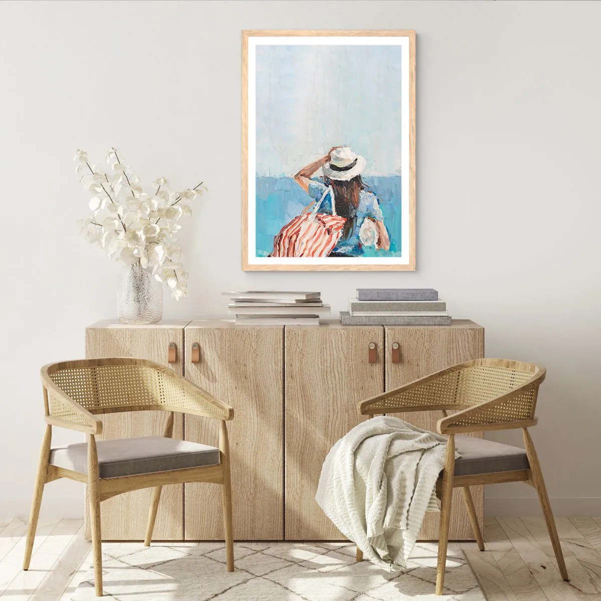 Plakat w ramie jasny dąb - Witaj na wakacjach - 61x91 cm