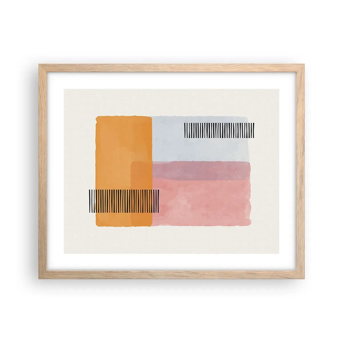 Plakat w ramie jasny dąb - Z kąta w kąt - 50x40 cm