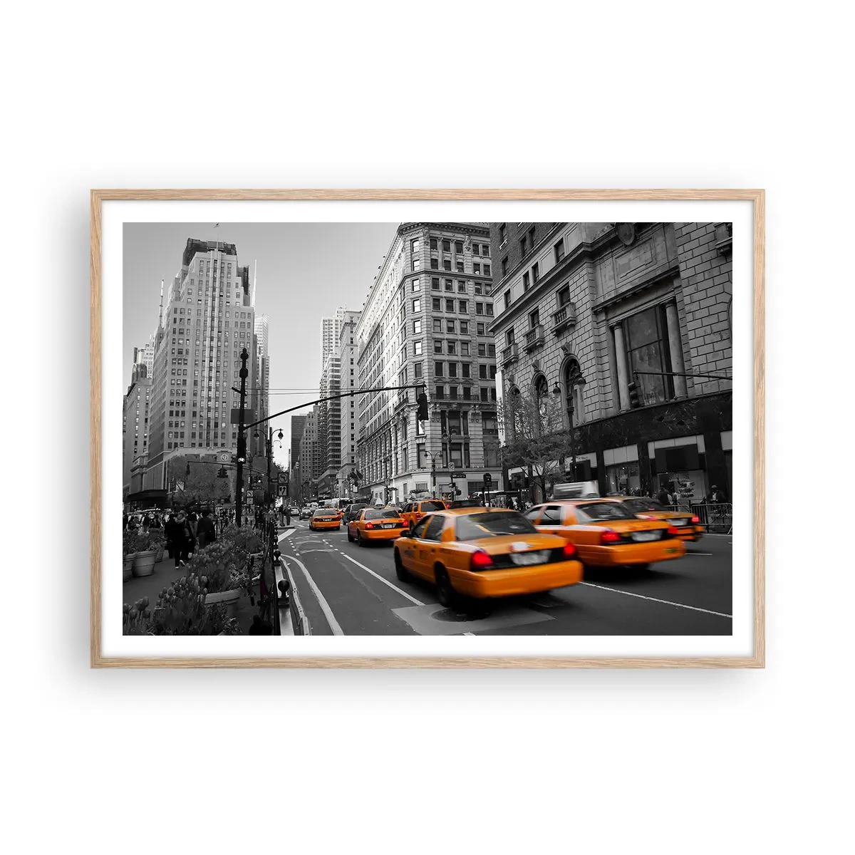 Plakat w ramie jasny dąb - Słońca wielkiego miasta - 100x70 cm