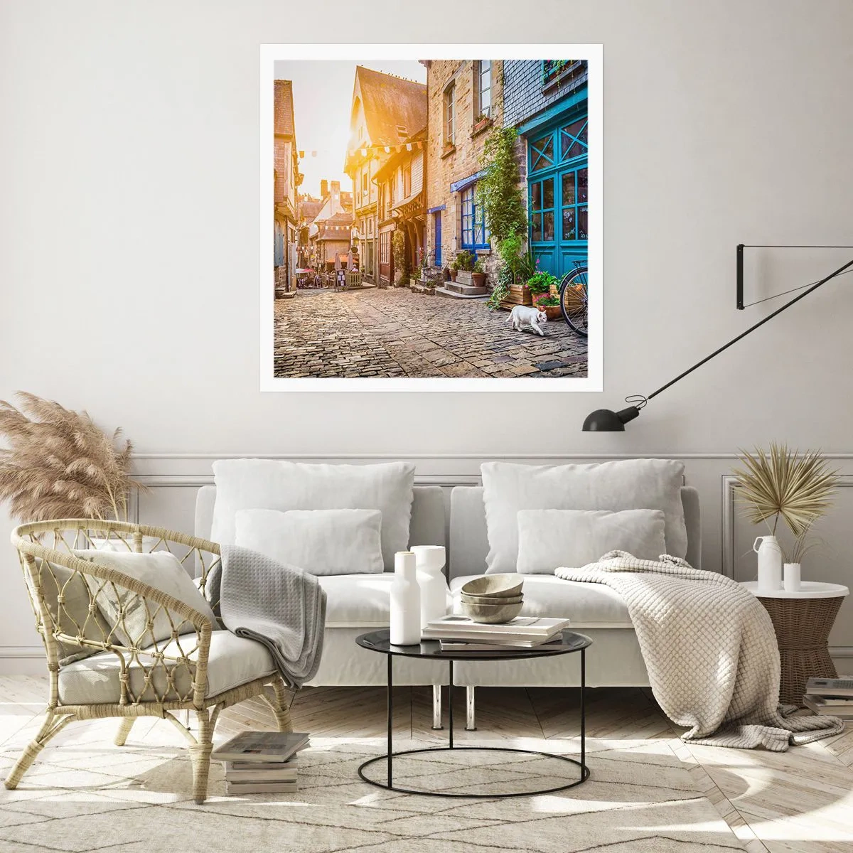 Plakat - Biały duch miasteczka - 60x60 cm