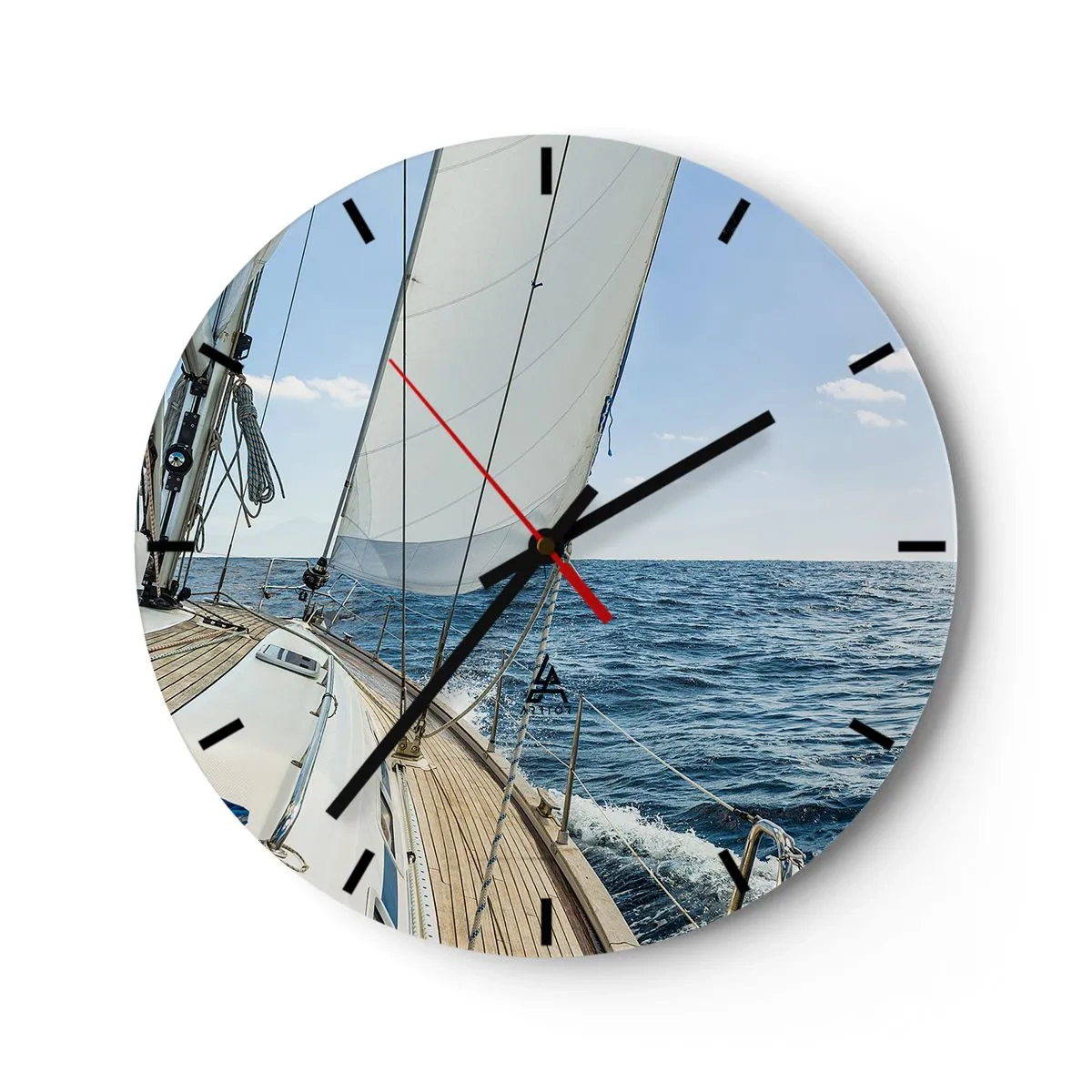 Zegar ścienny - Ahoj, przygodo - 40x40 cm