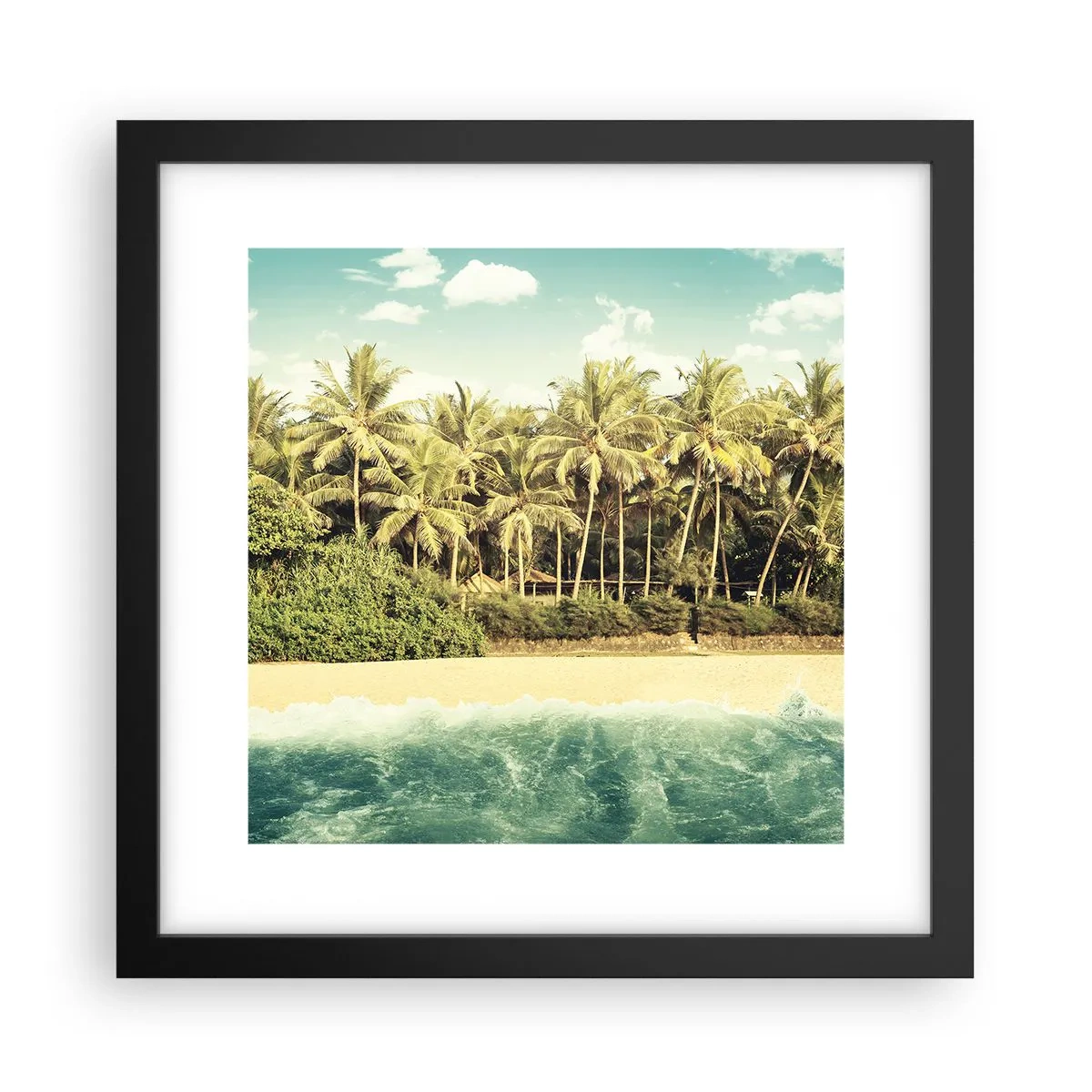 Plakat w czarnej ramie - A może tutaj? - 30x30 cm