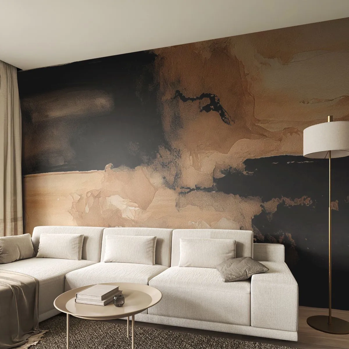 Fototapeta Premium Sand - Abstrakcja intrygująca - Abstrakcja, Dym, Minimalistyczny - 400x280 cm