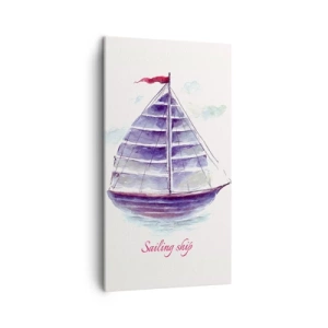 Obraz na płótnie - Pełnych żagli i spokojnej wody - 45x80 cm