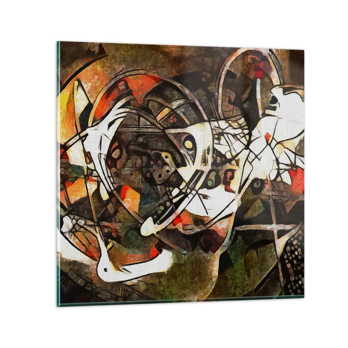 Obraz na szkle - Słyszysz ruch? - 50x50 cm