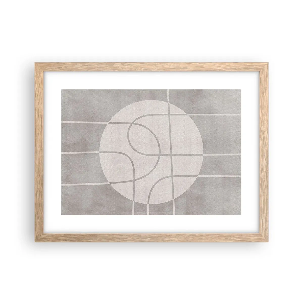 Plakat w ramie jasny dąb - Koliście i na wprost - 40x30 cm