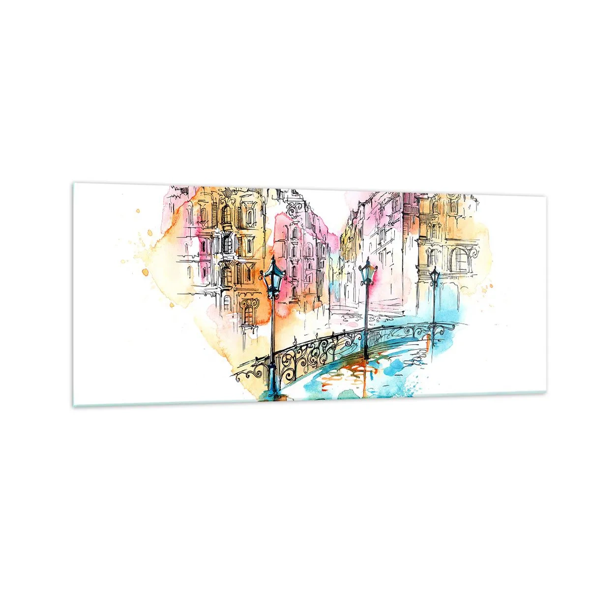 Obraz na szkle - Serce miasta - 100x40 cm
