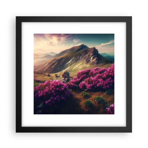 Plakat w czarnej ramie - Lato w górach - 30x30 cm