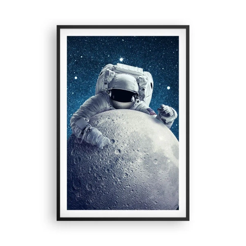 Plakat w czarnej ramie - Kosmiczny żartowniś - 61x91 cm