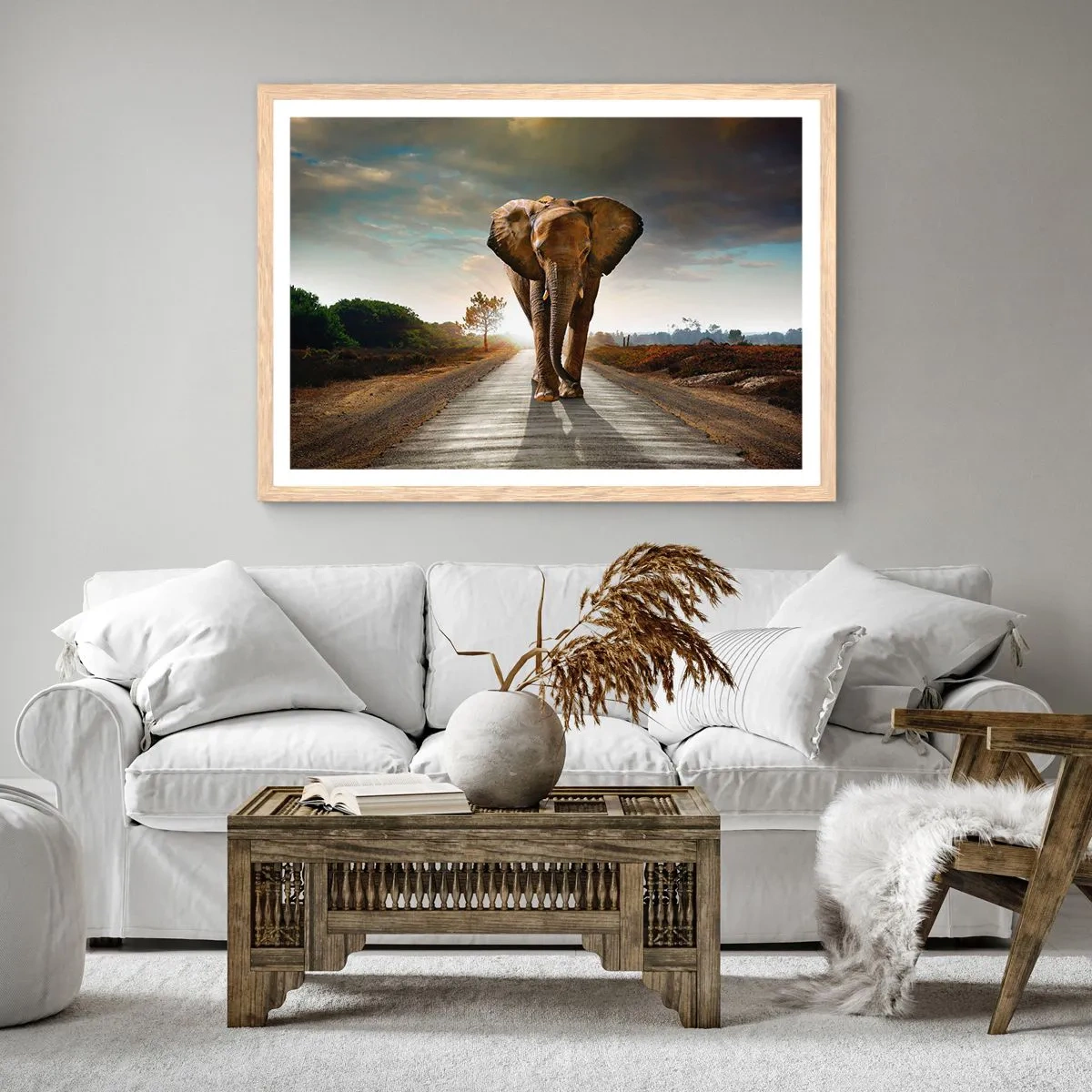 Plakat w ramie jasny dąb - I wcale nie w składzie porcelany - 40x30 cm