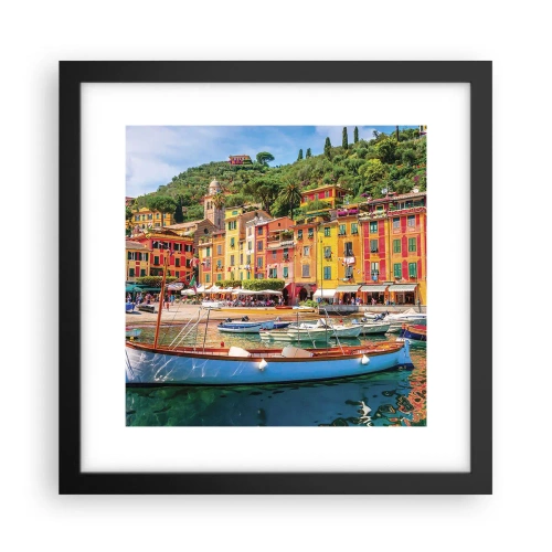 Plakat w czarnej ramie - Włoskie przedpołudnie - 30x30 cm