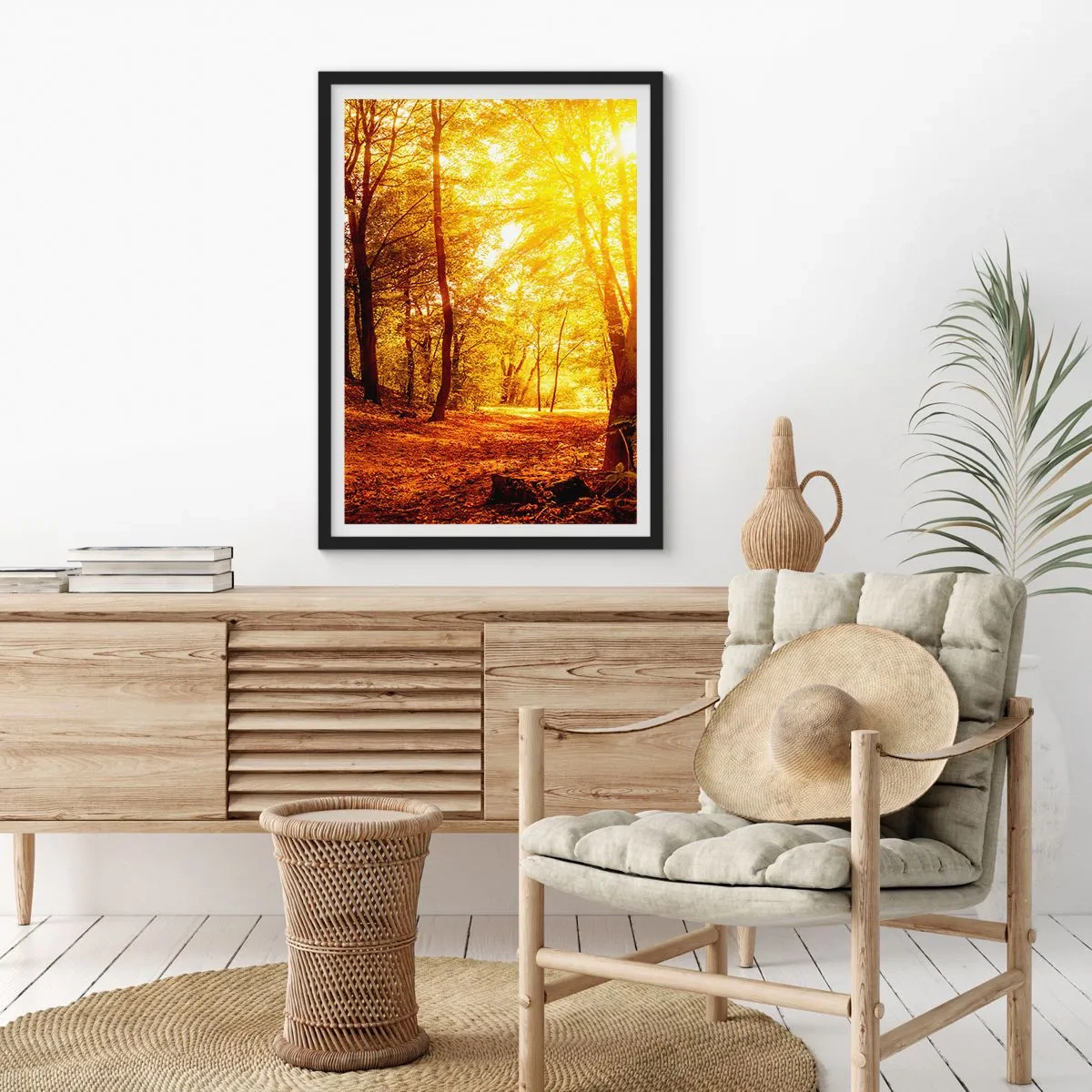 Plakat w czarnej ramie - Ku złotej polanie - 40x50 cm