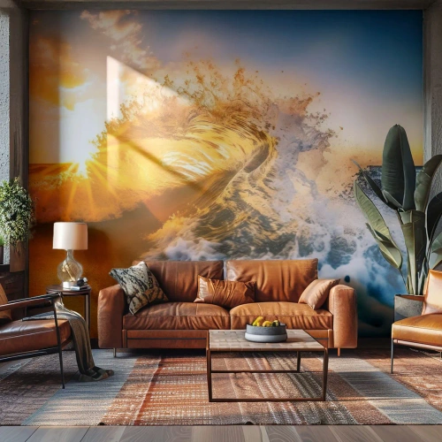 Fototapeta Standard Eco - Zabawa na piasku - Fala, Morze, Woda - 400x280 cm