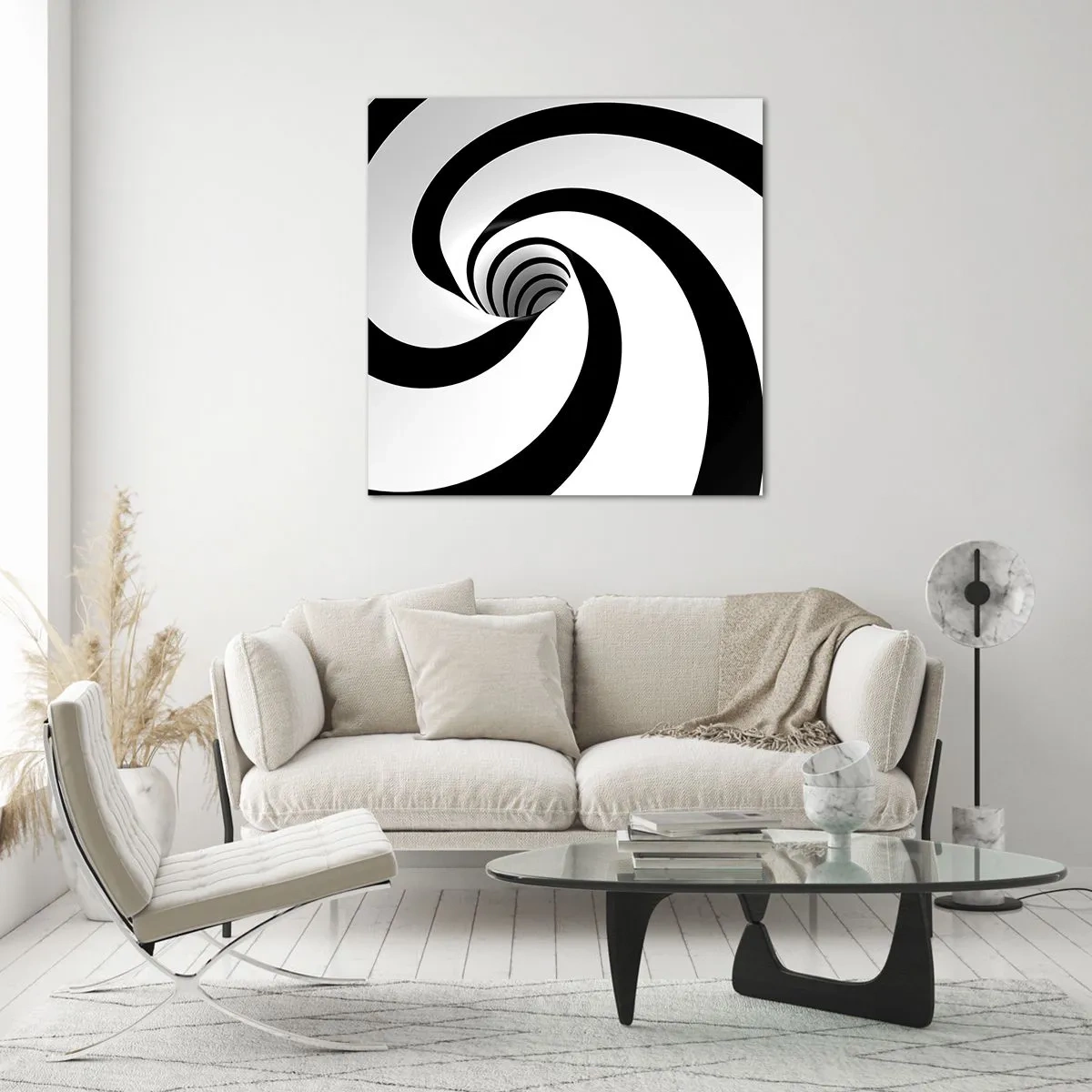 Obraz na szkle - Poddać się wirowi? - 50x50 cm