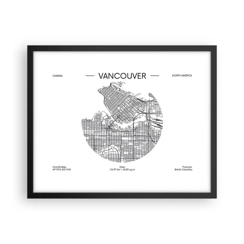 Plakat w czarnej ramie - Anatomia Vancouver - 50x40 cm