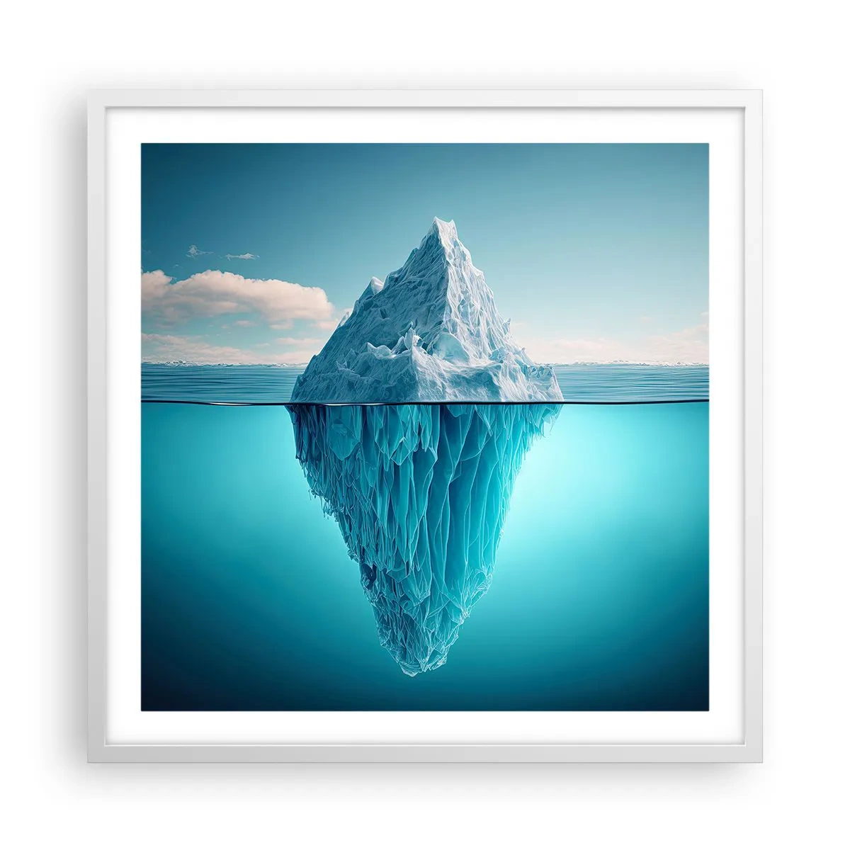 Plakat w białej ramie - Królowa lodu - 60x60 cm
