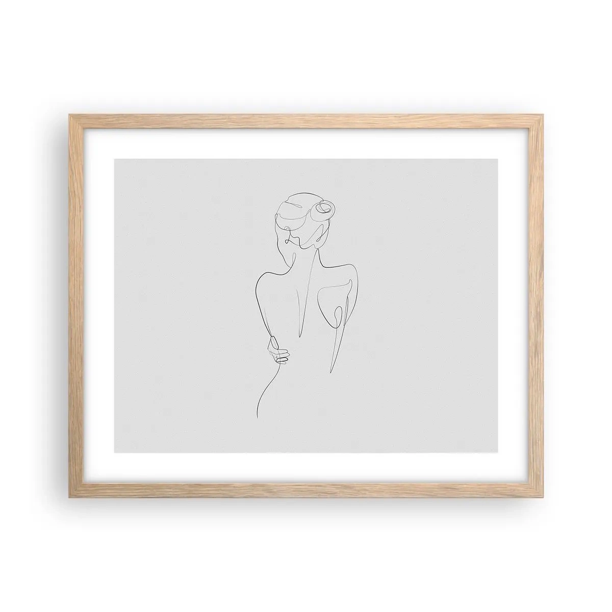 Plakat w ramie jasny dąb - Muzyka ciała - 50x40 cm