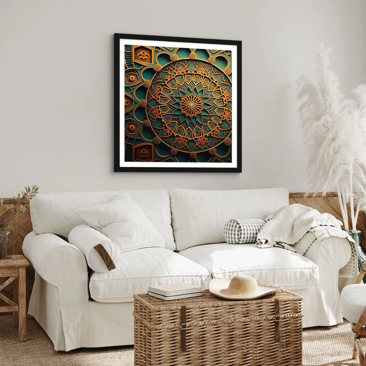 Plakat w czarnej ramie - W arabskim klimacie - 50x50 cm