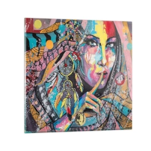 Obraz na szkle - Milcz, aż zrozumiesz - 60x60 cm