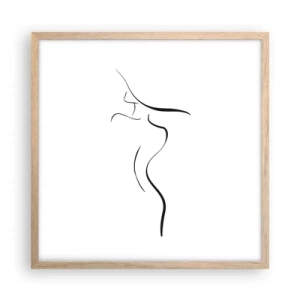 Plakat w ramie jasny dąb - Nieuchwytna jak fala - 50x50 cm