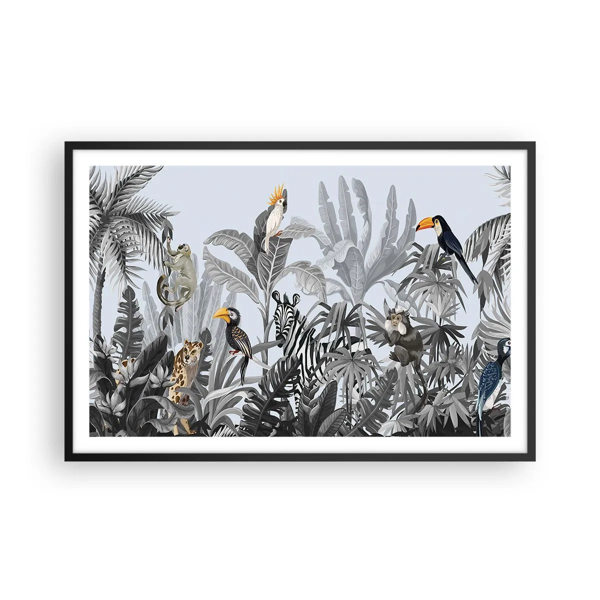 Plakat w czarnej ramie - Afrykańska bajka - 91x61 cm